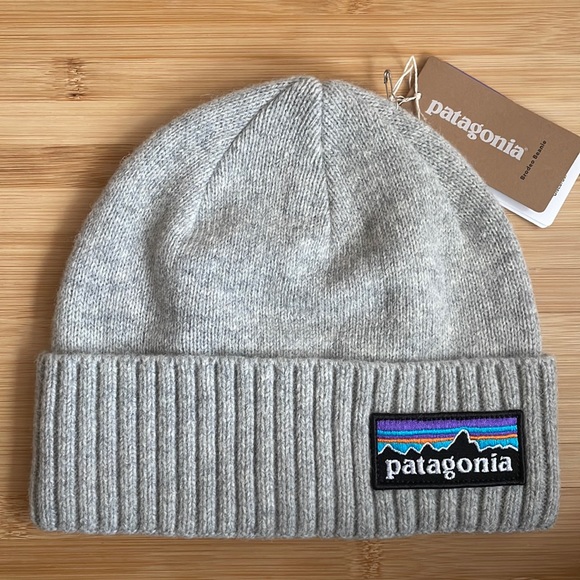 Patagonia Other - Brand New Patagonia Brodeo Beanie Recycled Wool Drifter Grey Logo Hat Ski Hike